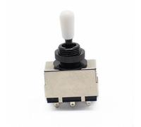 3 Way Guitar Converter Plastic Tip Guitar Pickup Selector Toggle Converter For SG/LP Style Electric Guitar Black(White)