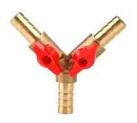 3-Way Hose Connector Y Shape Valve Connector T Hose Connector | 10mm Ball Valve Splitter Brass and Zinc Alloy for Carpenters Faucet Air Water Gas