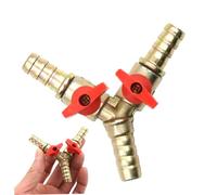 3 Way Hose Splitter, 8mm Copper 3 Way Hose Connector, Y Shaped Boat Gas Tank Fittings for Water, Oil and Gas