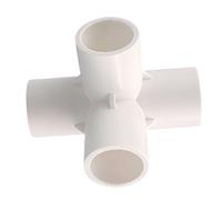 3 Way Inner Diameter PVC Fittings 3-Way Elbow PVC Fitting Connectors Water Pipe Joints for Irrigation Watering Pipe Four-Connections 20mm