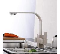3 Way Kitchen Faucet, Hot & Cold Water Mixer Tap, Multifunctional Antique Chrome Drinking Water Tap