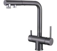 3 Way Kitchen Faucet Pull Out Swivel Spout Water Filter Mixer Tap for Easy Use Clean Drinking Water and Versatile Kitchen Soluts