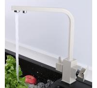 3 Way Kitchen Faucet with Double Lever Hot & Cold Water Mixer Grifo Osmosis for Sink Stylish and Functional Grifo Grifos Cocina