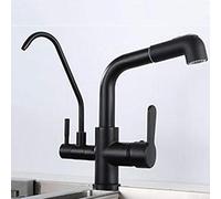 3 Way Kitchen Faucet with Filtered Water Pull Out Mixer Tap Hot & Cold Multi Funct 3 in 1 Direct Drinking Water Purificat Rotatable Ch Sink Tap