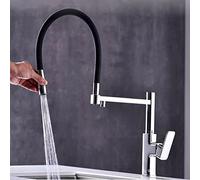 3-Way Kitchen Faucet with Pull-Down Sprayer, 360° Swivel Mixer, Single Handle Design, Water Purifier Tap for Home & Restaurant Use, & Stylish