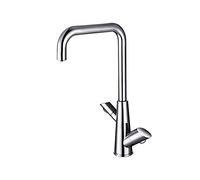 3 Way Kitchen Faucet with RO Water Filter 360° Swivel Solid Brass Ch Single Hole Deck Mount for Under Sink Water Filtrat System Modern Design