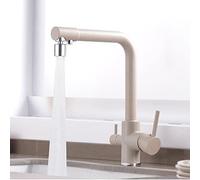 3-Way Kitchen Faucet with Water Filter - 3-in-1 Drinking Water Mixer Tap, Dual Lever Design, Perfect for Oatmeal and Clean Drinking Water, Essential Kitchen Sink Fixture