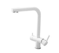 3 Way Kitchen Mixer Tap with Gray Finish & Filtered Water Gun - Stylish Multi-Functional Faucet for Pure Drinking Effortless Cooking
