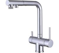 3-Way Kitchen Tap - Pull Out Swivel Spout Sink Mixer with Advanced Drinking Water Filter for Easy Access to Clean Fresh Water Ideal for Home Kitchens