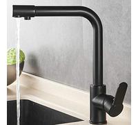 3 Way Kitchen Taps Filter Sink Mixer Tap 3 in 1 Brass Pure Water Hot and Cold Direct Drinking Faucet 360° Swivel Filtered Kitchen Faucet
