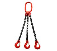3 Way Lifting Chain Sling with Sling Hooks, Sling Chain for Lifting 3 Ton (6613Lbs) Capacity Sling Chain for Mining, Machinery, Ports, Building, etc. (Color : 3T, Size : 1m)