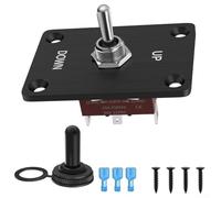 3-Way Momentary Rocker Switch 12V 30A 3-Pin (ON)-Off-(ON) For Toggle with Metal Housing and Mounting Panel for Automotive Marine and RV Use