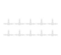 3 Way Plastic Fitting T Shaped Tee Barb Fitting Premium PP Material Durable Lightweight Compact for Pharmaceuticals Food Beverages Laboratories Chemistry Processing 10Pcs (Tee 7.9)