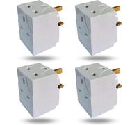 3 Way Plug Adaptor - Cube Electric Adapter UK - Double Socket Extension - Power Extension for LED, WIFI Extender Booster, Laptop & More - Socket Pin for Office, Home