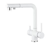 3 Way Pull Out Drinking Water Tap Dual Mode Kitchen Tap with Water Filter & 2 Lever Mixer for Sink Perfect for Clean Drinking Water & Easy Use