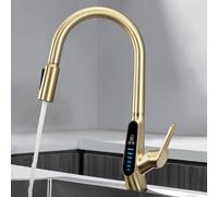 3 Way Pull Out Kitchen Tap Gun Gray Gooseneck Mixer with Filter & Sn Display Versatile Sink Faucet with Pull Down Spray for Effortless Cleaning & Cooking