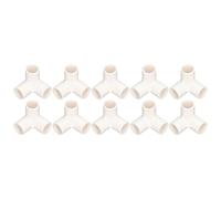 3 Way PVC Fittings 10PCS 3 Way Pipe Fittings PVC Plastic Tee Fitting Elbow Corner Connector 25mm Inner Diameter PVC Pipe Joint Tee Corner Fitting(White)