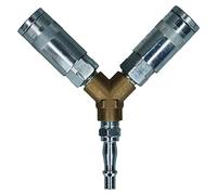 3 way quick release 1/4" bsp air line hose y splitter connector airline coupling pcl compatible