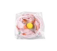 3-Way Rabbit Tunnel, Cat Tunnels & Tubes, Pink Small Animal Tunnel With Funny Pompon Maze House For Cats, Rabbits, Guinea Pigs, Hamster, Kitten, Puppy