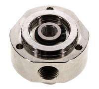3-Way Rotary Joint 1/8'' x 1/4'' x3/8'' Nickel-plated Brass FKM 12bar (168.6psi)