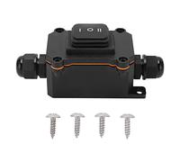 3 Way Round Rocker Switch 12V, Waterproof 3 Position ON/Off/on Rocker Toggle Switch Universal Rocker Switch for Car Boat Ship