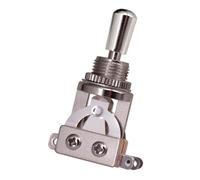 3-Way Short Straight Guitar Toggle Converter Pickup Selector With Copper Cap Compatible With LP/SG Electric Guitars(Silver)