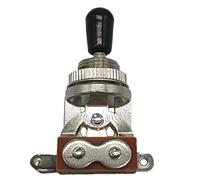 3 Way Short Straight Guitar Toggle Switch Pickup Selector for Gibson Epiphone Les Paul LP SG Electric Guitar (Silver)