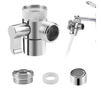 3 Way Shower Diverter Valve,Shower Attachment with M22/M24,Shower Arm Diverter Valve for Hand Held G1/2,Kitchen Tap Diverter,Shower Head Splitter for Bathroom Systems, Kitchen Taps and Water Supply