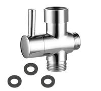 3 Way Shower Diverter Valve, T-Adapter Diverter Valve 1/2in for Dual Shower Head