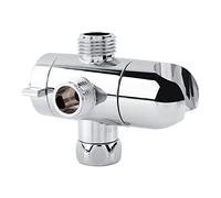 3 Way Shower Head Diverter, 8.5x6.7cm / 3.3x2.6in Arm Mounted Valve Adjustable Head Adapter Extension Arm Hand Held Shower Attachment for Bathroom