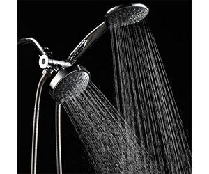 3-Way Shower Head Diverter with Mount Combo Show Arm Mounted Valve Fix Bracket 5-Functions Top Shower Set