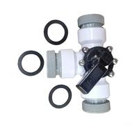 3-Way Shutter Valve for Above Ground Pools Swimming Pool 3-Way Valve, 1.5" ABS Pump Shutter with Female Top Port and Male Left Port, Water Management System for Pools and Spas