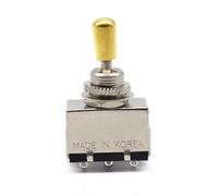 3 Way Silver Electric Guitar Box Metal Toggle Converter Tone Change Converter With Metal Tip Knob Cap For SG/LP Guitar Parts Guitar Parts(Gold)