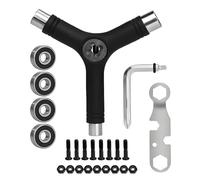 3 Way Skate Tool for Skateboard Maintenance, Y Tool for Truck Setup and Wheel Removal with Aluminum Alloy Body for Practice and on the Go Board Care Skateboard Maintenance Skate Wrench Truck Setup Pre