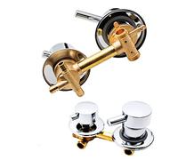 3-Way Solid Brass Shower Diverter Valve G1/2 Hot & Cold Water Mixer 9cm/10cm/12.5cm/14.5cm for Bathtub Faucet Ideal for Shower Cabin & Steam Room