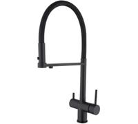 3-Way Spin Kitchen Faucet - Brass Hot & Cold Water Filter Tap for Drinking Water, Durable Grey Finish, Easy Installation, Perfect for Home or Office