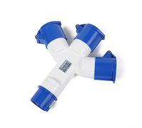 3-Way Splitter MASO 16A 220v IP44 3 Way 3 pin Industrial Site Plug & Wall Socket Waterproof IP44 Plug Connector Socket 2P+Earth Male/Female