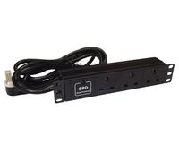 3 Way SURGE PROTECTED UK PDU 10 Inch Rack Mount 3m Lead 1U