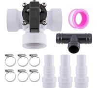 3-Way Swimming Pool Shutter Valve 1.5 Inch ABS Sand Pump Control Valve with Female Threaded Top Port Male Left Port ,Universal Combination Hose Combination Adapter (Complete Set)
