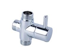3-Way T-Adapter Diverter Valve Polished Chrome Faucet Shower Head Arm Switch Adapter Replacement Bathroom Accessories,20x20x20mm.,1 PC