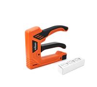 3 Way Tacker Stapler Nail Gun - Black and Orange Carbon Steel Heavy Duty for 11.2mm Staples, 10.6mm Staples, and 6-12mm Nails