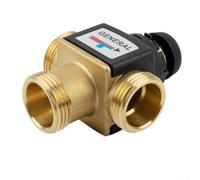 3 Way Thermostatic Mixer Valve 35-60°C Brass Control Valve with Male Thread DN20 DN25 for Domestic Hot Water System, Central Heating and Underfloor(DN20)
