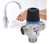 3 Way Thermostatic Mixing Water Valve, Automatically Cut Off Temperature Control Device Large Flux Mixing Valve (G3/4")