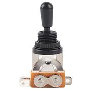 3 Way Toggle Switch for LP Electric Guitar | Metal Build Replaces Broken Worn Parts | Easy DIY Install for Les Paul/SG/ES - 335 | Black Tip, 2.0 x 0.8 in (Black)