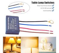 3-Way Touch Dimmer Switch Control Module for Incandescent Lamps - 230-240V AC, 15-80W, 3-Stage Brightness Adjustment (Off/Low/Medium/High), Bl