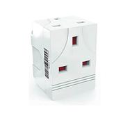 3 Way Triple Mains Switched Adapter 13a Plug Neon Block Socket Splitter Surged
