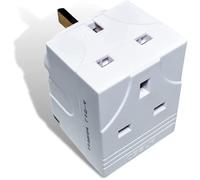 3 Way Triple Plug Adaptor, 13A 250V UK 3 Pin Multi Socket Extension Multiplug Adapter - 3 Pins Socket Splitter Extension UK Plug, Triple Adapter Plug UK for DVD, Computer, Laptop, TV & Accessories