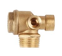 3-Way Unidirectional Check Connect Pipe Brass/Zinc Alloy Air Compressor Replacement Check Valves Pipe Pneumatic Valves