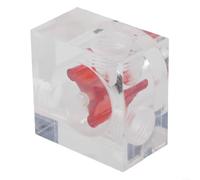 3 Way Water Cooling Indicator G1/4 Thread Acrylic Flow Meter Real-Time Coolant Visibility For PC Liquid Cooling System(Red)