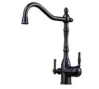 3-Way Water Filter Faucet, 3-in-1 Mixer Tap with Swivel Spout, Pure Drinking Water, Double Lever Design, Chrome Finish, Easy Installation, Kitchen Upgrade.